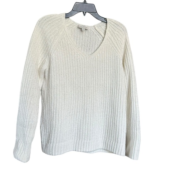 Luck Brand Women's Vanilla V-Neck Chenille Sweater - Picture 1 of 7